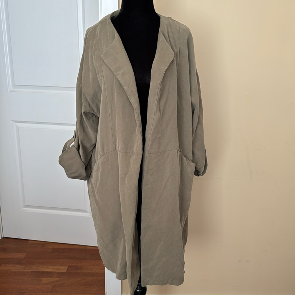 Oversized trench style jacket